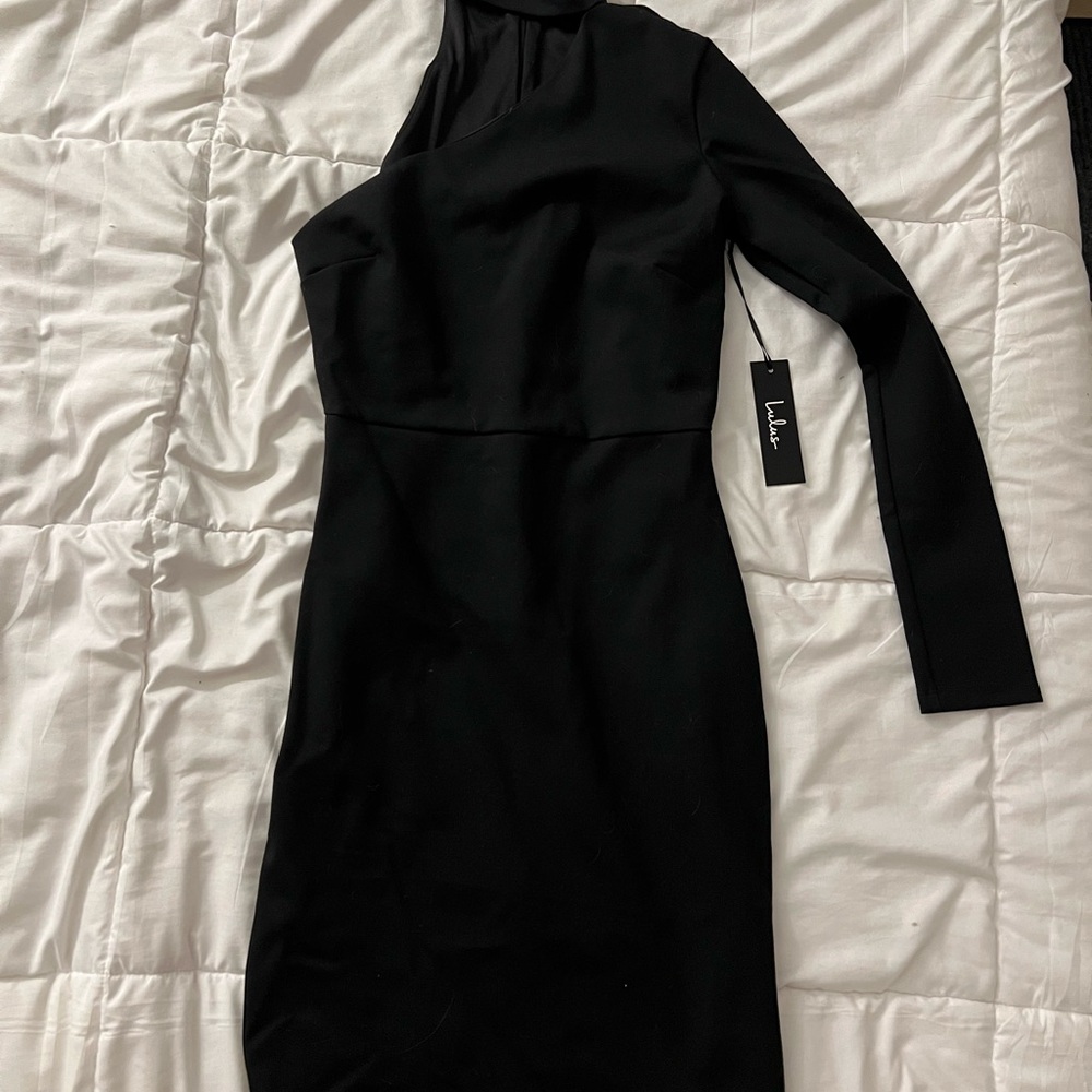 Lulus Black One-Shoulder Dress